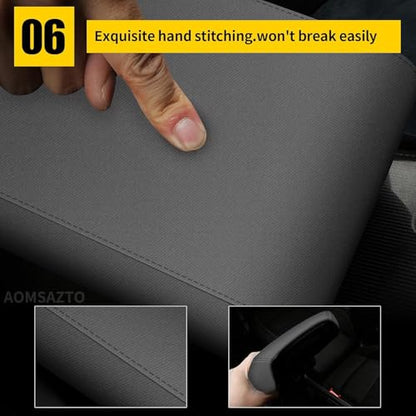 AOMSAZTO Armrest Covers for 2010-2014 Honda Crosstour Cloth Fabric - color: black-1