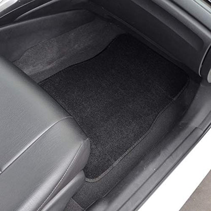 Motor Trend Premium Inter-Lock Backing Carpet Car Floor Mats - Front & Rear, Thick & Durable Auto Protection, Fits Most Cars Truck SUV Coupe Sedan - color: Black