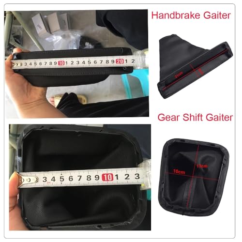 PU Leather Gear Shift Boot Cover Set, Compatible with Toyota Corolla (2007-2013), Manual Transmission Dust Proof Boot & Lever Sleeve Replacement (Black, 2PCS) - color: 2PC