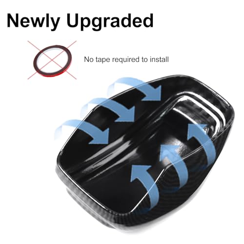 for RAV-4 No Tape Gear Shift Knob Cover Automatic Transmission Boots Shift Lever Trims Compatible with Toyota RAV4 2019-2025, Highlander 2020-2025 (Full Cover No Double-Side-Tape)