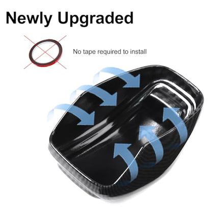 for RAV-4 No Tape Gear Shift Knob Cover Automatic Transmission Boots Shift Lever Trims Compatible with Toyota RAV4 2019-2025, Highlander 2020-2025 (Full Cover No Double-Side-Tape)