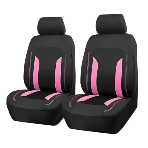 Car Front Seat Covers, Breathable Vehicle Seat Protectors with Mesh Construction and Foam Padding, Comfort Automotive Interior Chair Cover, Universal for SUV RV Truck (Pink) - color: Pink, size: 4PCS