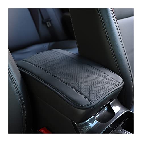 Ziciner Car Center Console Armrest Pad, 12.6X 7.2 Inch PU Leather Waterproof Auto Armrest Seat Box Cover Protector, Universal Car Interior Accessories (Black & Grey) - color: Black & Gray