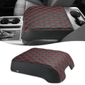 KBH Auto Center Console Armrest Cover for 2015-2020 Ford F150, 2017-2022 F250 F350 F450 F550, 2018-2024 Expedition, Bucket Seat Only, Anti-Scratch, Black-Red Stitch (Not for Other Years) - size: Bucket Seat, 15-20 F150 / 17-22 F250-F550