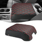 KBH Auto Center Console Armrest Cover for 2015-2020 Ford F150, 2017-2022 F250 F350 F450 F550, 2018-2024 Expedition, Bucket Seat Only, Anti-Scratch, Black-Red Stitch (Not for Other Years) - size: Bucket Seat, 15-20 F150 / 17-22 F250-F550