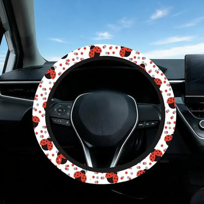 Skull Steering Wheel Cover,Non-Slip Breathable Neoprene Steering Wheel Covers,Horror Car Accessories and Car Decor,Skull Skeleton Gifts for Women,Men Universal 15 Inch Fit Auto,SUV,Truck
