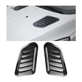 Blilo Car Hood Vents, 2PCS Universal Hood Air Vents for Car Hood Scoop, Bonnet Vent Hood Air Intake Trim Cover (Carbon Fiber) - color: Carbon Fiber