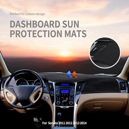 2007-2013 Toyota Corolla Instrument Panel Mat, Instrument Panel Covered with Carpet Pad Anti-Slip Instrument Panel Covered with Sun Glare UV Protector Black