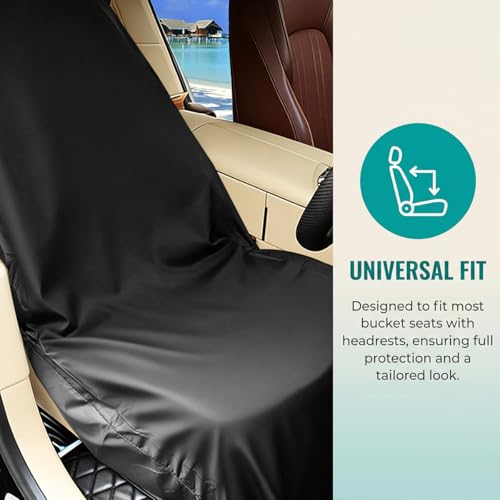 Car Seat Cover, Non-Slip Waterproof Scratch Proof Vehicle Front Seat Protector, Automotive Interior Chair Protective Cover, Universal for Motorhome Automobile Truck - size: Front