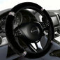 Fluffy Steering Wheel Cover, Universal 15 Inch Colorful Rhinestones Car Steering Wheel Cover, Sparkly Crystal Diamond Steering Wheel Protector for Women Girls,Black - color: Black