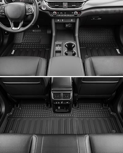 3W Floor Mats & Cargo Liner for 2024 2025 2026 Honda Prologue & Chevrolet Blazer EV, All Weather Protection Car Mats with Backrest Mat, Back Seat Cover Protector for 2025 Prologue Accessories, Black - size: 6. Prologue|24-26|Full Sets