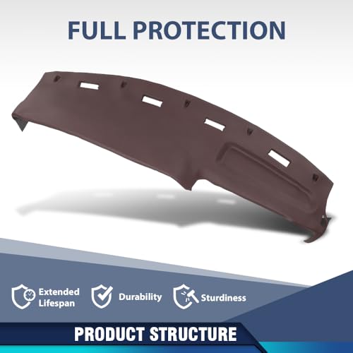 PIT66 TPE Dash Cover Dashboard Panel Compatible with Dodge Ram 1500 2500 3500 Truck 1994 1995 1996 1997 Red - size: 1994-1997 Dodge Ram (Red)