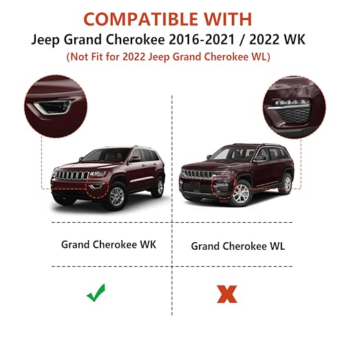 KARPAL Floor Mats & Cargo Liner for 2016-2021 Jeep Grand Cherokee / 2022 Grand Cherokee WK (Not for WL), All Weather TPE Custom Fit Floor Liners Car Mats Accessories - style: 2016-2022 | For Jeep Grand Cherokee WK | 1st & 2nd Row & Cargo