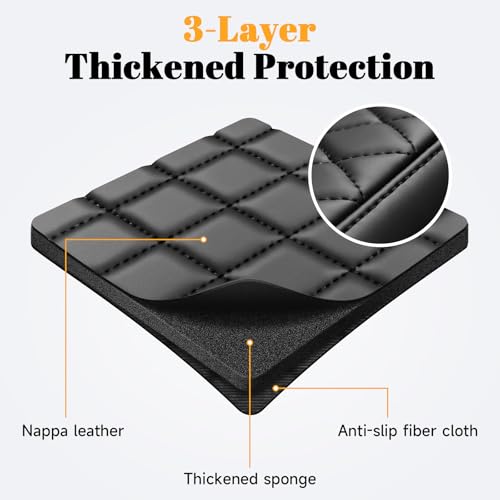 Center Console Cover Pad for Dodge 2013-2018 RAM 1500 & 2013-2025 RAM 1500/2500/3500 Classic Model Accessories (Only for Jump Seat Console) Leather Material Interior Armrest Cover