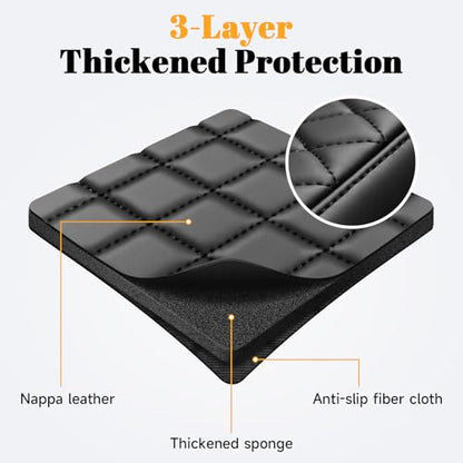 Center Console Cover Pad for Dodge 2013-2018 RAM 1500 & 2013-2025 RAM 1500/2500/3500 Classic Model Accessories (Only for Jump Seat Console) Leather Material Interior Armrest Cover