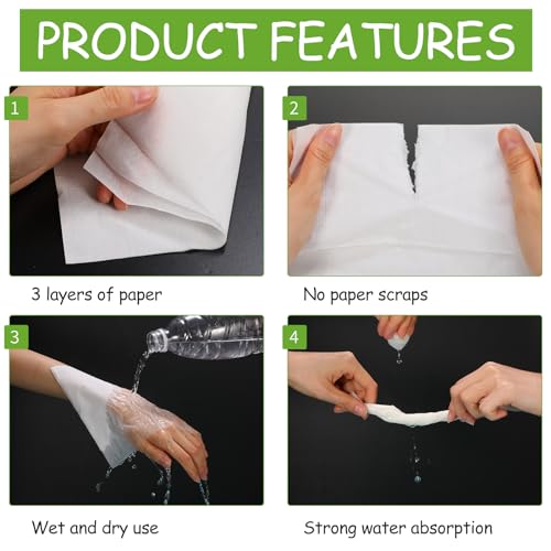 Mudder 4 Packs Car Tissue Refills, Car Napkin Holder Refill Facial Auto Visor Travel Tissues 3-ply 30 Sheets/Pack, Smooth and Soft