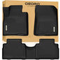 OEDRO Floor Mats Fit for 2019-2020 Hyundai Santa Fe Limited/SE/SEL/SEL Plus/Ultimate 5 Passenger, TPE All-Weather Custom Fit Floor Liners for Santa Fe Accessories, 1st and 2nd Row Car Mats Set, Black