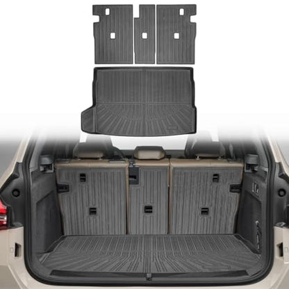 Cargo Liners Backrest Mat for BMW X3 Accessories 2025 with Hook&Loop Rear Trunk Mat Rear Seat Back Cover Protector All Weather Anti-Slip Split Dog Liner 4 PCS - size: BMW X3 2025