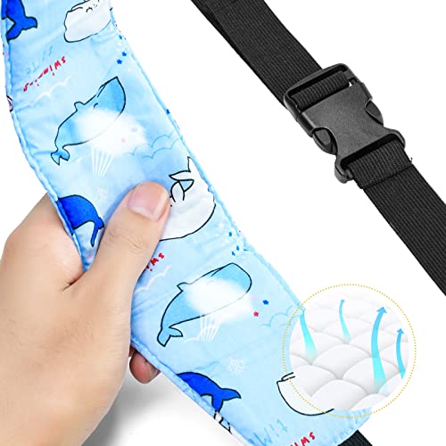 Baby Carseat Head Support,Car seat Straps Pillow Support Ban,Stroller Neck Relief Strap Headrest,Slumber Sling Sleep Positioner for Toddler Infants Child Children Kids - color: Yellow