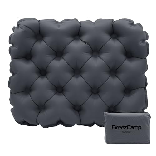 Inflatable Seat Cushion, Lightweight Stadium Seat Pad, Travel Air seat Cushion Anti-Slip for Airplane, Long Flights, Hiking, Climbing, Home and Camping, Home and Camping (Black) - color: Black