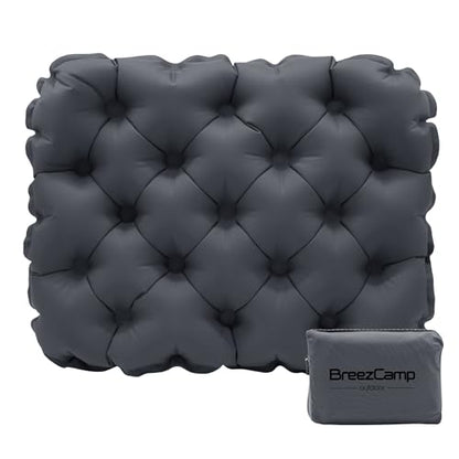 Inflatable Seat Cushion, Lightweight Stadium Seat Pad, Travel Air seat Cushion Anti-Slip for Airplane, Long Flights, Hiking, Climbing, Home and Camping, Home and Camping (Black) - color: Black