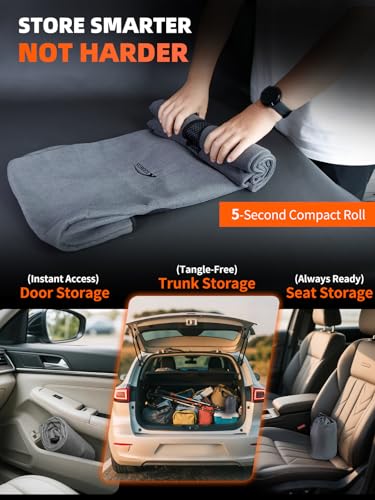 1 Pack Towel Car Seat Cover Towel, Waterproof Washable Front Seat Protectors with Terry Cloth, Non-Slip Backing, Universal Fit for Cars SUVs Trucks,Gym,Beach,Pets, Kids,Road Trips (Gray)