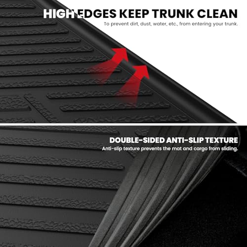 LASFIT Cargo Mat for Audi A5/S5 2025-2026(New Body), Custom Fit All-Weather TPE Trunk Mat for Audi Accessories, Waterproof, Easy to Clean, Black - size: 3)2025-2026|For Audi A5 New Body|Cargo Mat