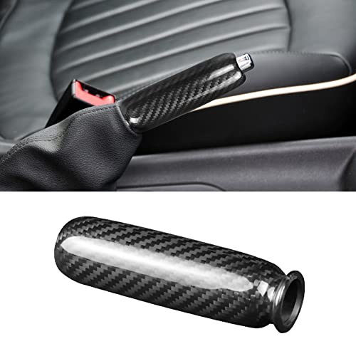 Compatible with Carbon Fiber Car Handbrake Cover Automotive Shift Lever Modified Protection Decoration for Mini Cooper R50 R53 R52 R55 R56 R57 R58 R59 (Black) - color: Carbon Fiber