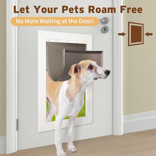PAC11-11038 Dog Door Replacement Flap | Heavy-Duty PVC Material | 12 7/8" x 8 1/8" M Size, BPA-Free & Weatherproof - size: Medium