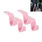 4-Pack 360° Rotating Universal Car Headrest Hooks, Car Organizer Hanger Storage Hooks for Bag Purse Cloth Grocery Universal Fit with Clip Pink - color: Pink