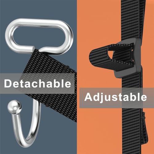 Car Seat Headrest Hooks, 4PCS Adjustable Hidden Clip Vehicle Hanging Holder for Purse Bags Coats, Automotive Interior Seat Back Storage Hanger Organizer Accessories, Universal Fit