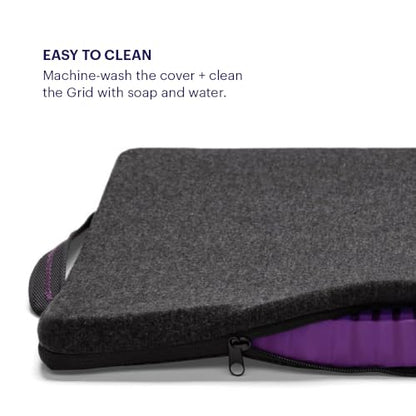 Purple Royal Seat Cushion - Seat Cushion for The Car Or Office Chair - Temperature Neutral Grid - size: Royal