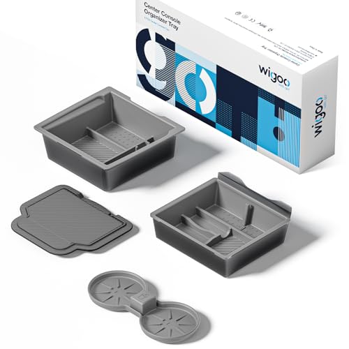 Center Console Organizer for Tesla Model Y Juniper (Only Premium & Performance 2025 2026) and All Model 3 Highland Accessories [Double-Layer Storage, Smooth Sliding] 4PCS Gray - color: Grey, size: 4-piece set