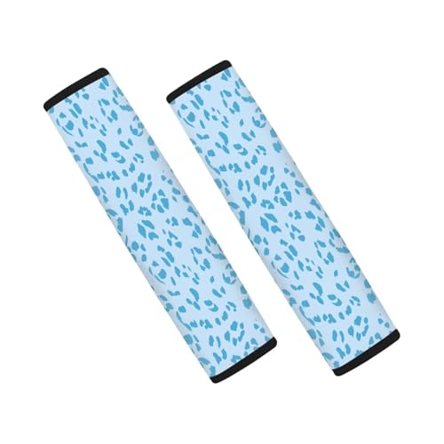 Dreaweet Blue Cheetah Print Seat Belt Covers for Adults Leopard Print Car Accessories 2 Pack Soft Comfortable Seatbelt Covers Universal Car Seat Belt Cushion Shoulder Strap Pads - color: Blue Cheetah Print