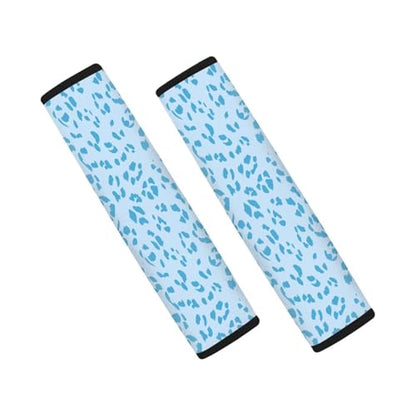 Dreaweet Blue Cheetah Print Seat Belt Covers for Adults Leopard Print Car Accessories 2 Pack Soft Comfortable Seatbelt Covers Universal Car Seat Belt Cushion Shoulder Strap Pads - color: Blue Cheetah Print