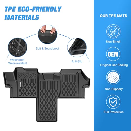 Nilight TPE Floor Mats for Dodge Ram Promaster 1500 2500 3500 2018 2019 2020 2021 2022 2023 2024 2025 All Weather Custom Fit Heavy Duty Floor Liners