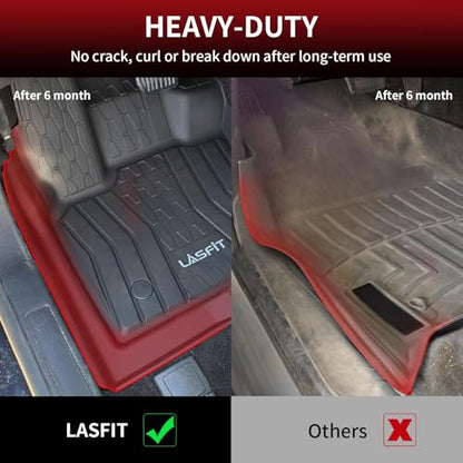 LASFIT Floor Mats for 2017-2020 Ford Fusion & Lincoln MKZ, Custom Fit Full Coverage All Weather TPE Floor Liners, Front & Rear Rows, Black - size: 2017-2020|Fusion& MKZ|Floor Mats