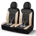 HChengkikz Car Seat Covers Front Seat, Waterproof Neoprene Seat Covers, Airbag Compatible, All Season Protection Universal Fit Most Cars, Trucks, SUVs (Black + Beige) - color: Black Beige, size: Two Front