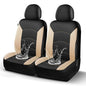 HChengkikz Car Seat Covers Front Seat, Waterproof Neoprene Seat Covers, Airbag Compatible, All Season Protection Universal Fit Most Cars, Trucks, SUVs (Black + Beige) - color: Black Beige, size: Two Front
