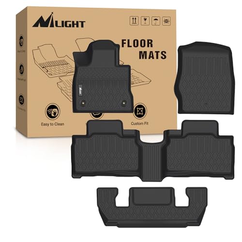 Nilight TPE Floor Mats for Ford Explorer 6 Seats 2020 2021 2022 2023 2024 2025 2026,All Weather Custom Fit Heavy Duty Floor Liners - color: 2020-2026 Ford Explorer|6 Seats
