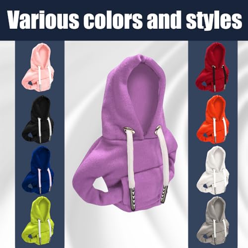 Gear Shift Hoodie, Car Gear Shift Cover, Fashionable Hoodie Car Shifter Knobs, Auto Interior Decor Accessories Cute Shifter Knob Hoodies Universal for Manual & Automatic (Purple)