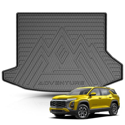 KUST Trunk Cargo Mat for Chevy Equinox/GMC Terrain 2025-2026 (Gasoline), Rear Cargo Liner for Equinox Accessories All Weather Protection TPE Rubber Raised Edge - style: Equinox 2025-2026 │ Trunk Mat
