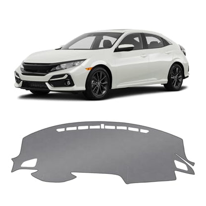 KUST Gray Dash Cover Compatible with Honda Civic 2016-2021 Dashboard Cover Accessories for Civic Non-Slip Polyester Dashboard Mat Custom Fit Center Console Sunshield Protector No Glare - size: Civic 16-21(Gray)