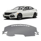 KUST Gray Dash Cover Compatible with Honda Civic 2016-2021 Dashboard Cover Accessories for Civic Non-Slip Polyester Dashboard Mat Custom Fit Center Console Sunshield Protector No Glare - size: Civic 16-21(Gray)