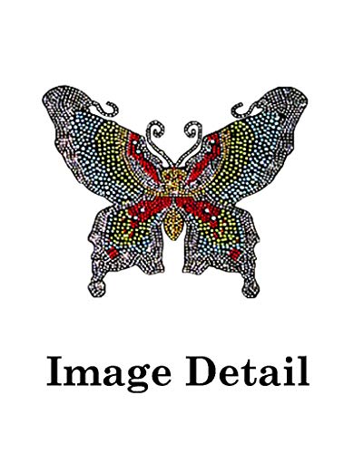 Universal Fit Front/Rear 4-Piece Full Set Crystal Bling Rhinestone Design Studded Carpet Car SUV Truck Pink Floor Mats - 4 Pcs Set (Swallowtail-Pink) - color: Swallowtail-Pink