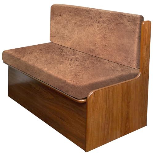 molasofa Leather Like RV Dinette Cushion Covers, RV Booth Seat Cover Stretchable Camper Cushion Couch Covers Washable Slipcovers for RV Camper Car Bench (1 Backrest Cover & 1 Bench Cover, 06Brown) - color: 06brown, size: 1 Bench Cover & 1 Backrest Cover