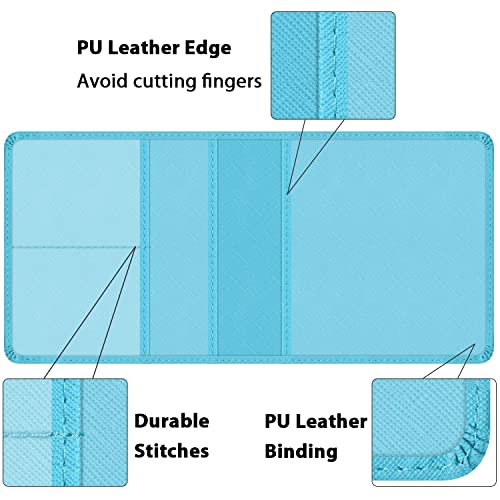 Car Insurance and Registration Holder, 5.5 x 5 Inch PU Leather Vehicle Glove Box Organizer Wallet Case for Insurance Card, Driver License, Paperwork - Mint Green - color: MintGreen