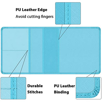 Car Insurance and Registration Holder, 5.5 x 5 Inch PU Leather Vehicle Glove Box Organizer Wallet Case for Insurance Card, Driver License, Paperwork - Mint Green - color: MintGreen