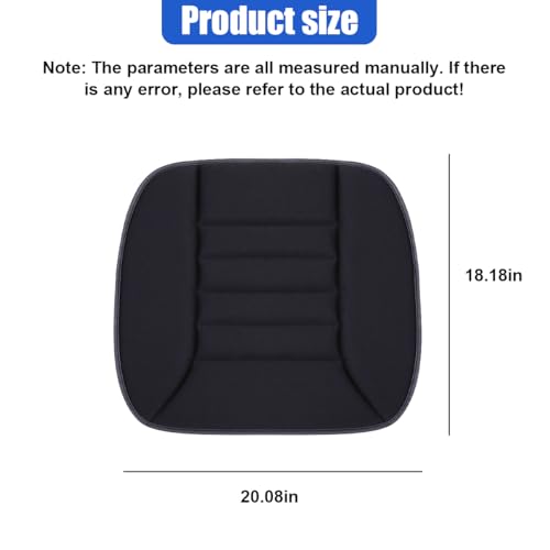 Car Seat Cushion Pad, Memory Foam Automotive Butt Cushion with Non-Slip Silicone Bottom, Breathable Driver Seat Protector for Vehicle, Home and Office Chairs (Black) - color: Black