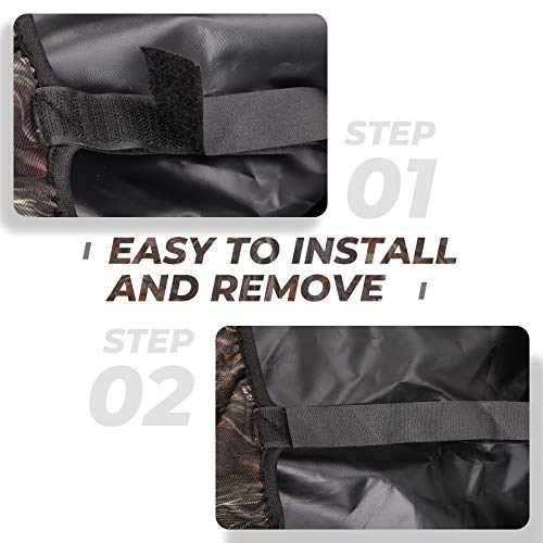 KEMIMOTO 2 Sets Bench Seat Cover Compatible with Kawasaki Mule 2015-2023 PRO-FXT DXT FX DX Replace OEM Part KAF080-039 Front Rear Camo Rear Seat Cover